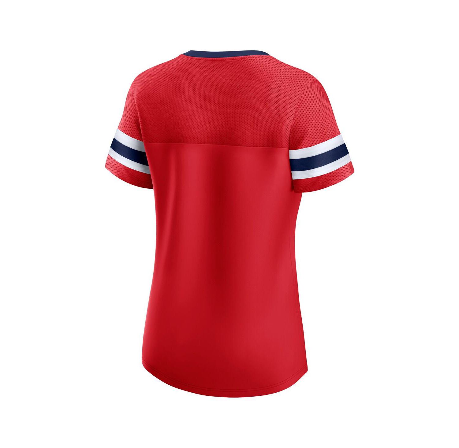 Women's Red Washington Capitals Iconic Athena Lace-Up T-Shirt