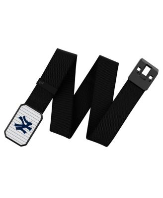 Black New York Yankees Belt with Team Color Buckle Belt