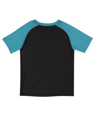 Little Boys and Girls 2-Piece Black/Teal Miami Marlins 2025 City Connect Shirt and Shorts Set