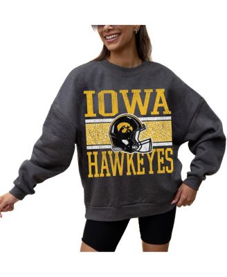 Women's Charcoal Iowa Hawkeyes Premium Fleece Pullover Sweatshirt