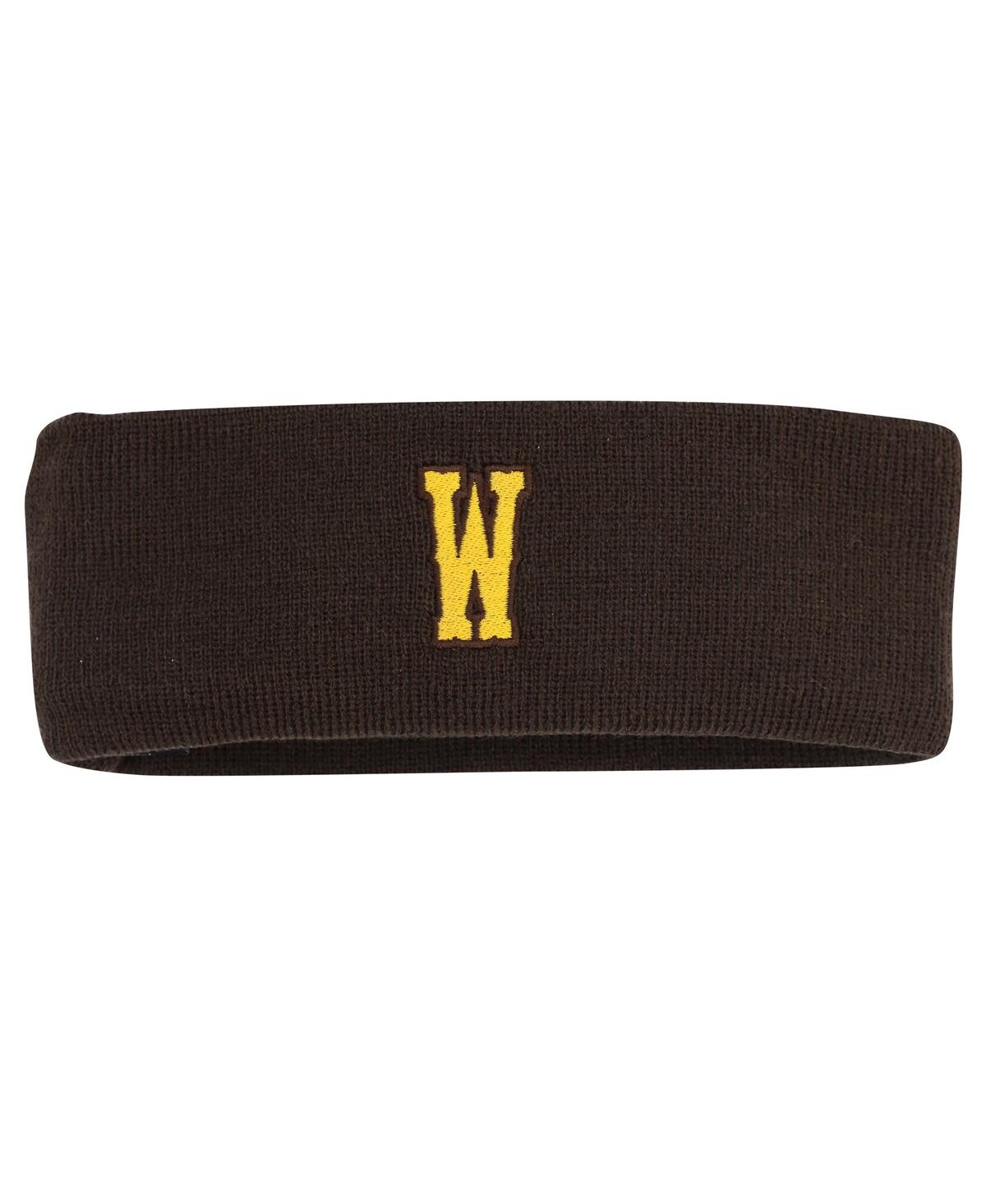 Men's Brown Wyoming Cowboys Team Logo Knit Headband - Brown