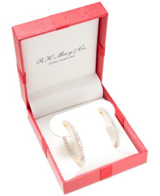 Diamond In and Out Hoop Earrings (3 ct. t.w.) in 14k White or Yellow Gold