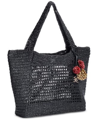 Marcie Open Weave Raffia Tote