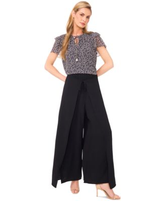 Women's Tie-Neck Ruffle-Sleeve Blouse