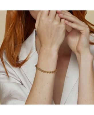 Intertwined Rope Statement Bracelet & Adjustable Ring Set