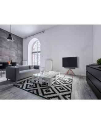 Quadpod Universal TV Stand - Walnut & Dark Grey