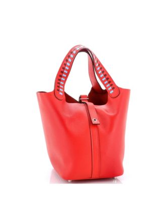 Pre-Owned Hermes PM Picotin Lock Bag Tressage Epsom