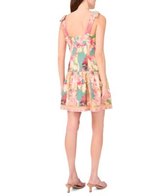 Women's Sleeveless Square-Neck Fit & Flare Dress