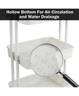3-Tier Rolling Utility Storage Cart with Casters