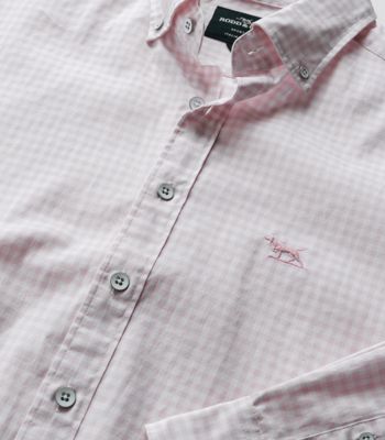 Rodd Gunn Men's Gunn Check Oxford Long Sleeve Slim Fit Shirt