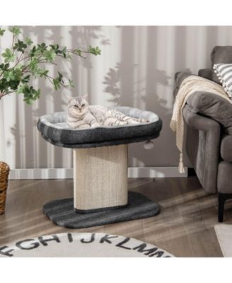 SUGIFT Modern Cat Tree Tower with Large Plush Perch and Sisal Scratching Plate