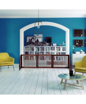 Folding Adjustable Free Standing 3 Panel Wood Fence