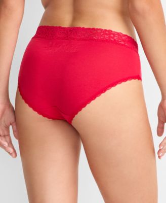 Women's Cotton Blend Lace-Trim Hipster Underwear
