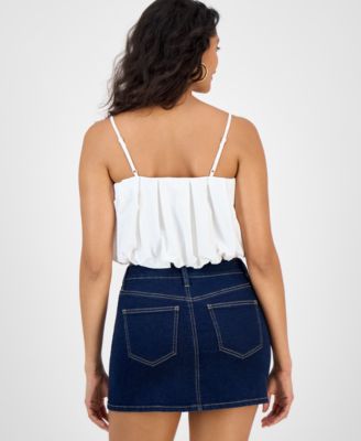 Women's Bubble-Hem Cropped Tank Top, Exclusively at Macy's