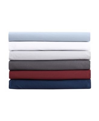 Solid Cotton Percale 4-Piece Sheet Set, Full