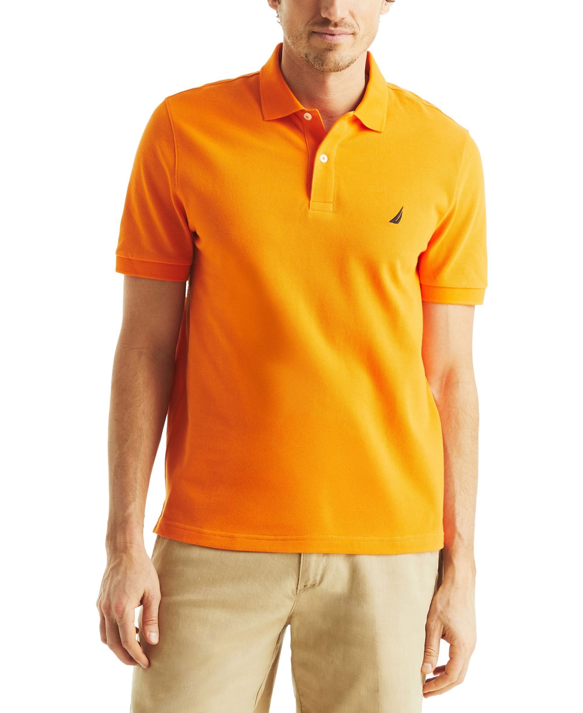 Nautica Men's Classic-fit Performance Deck Polo Shirt In Orange