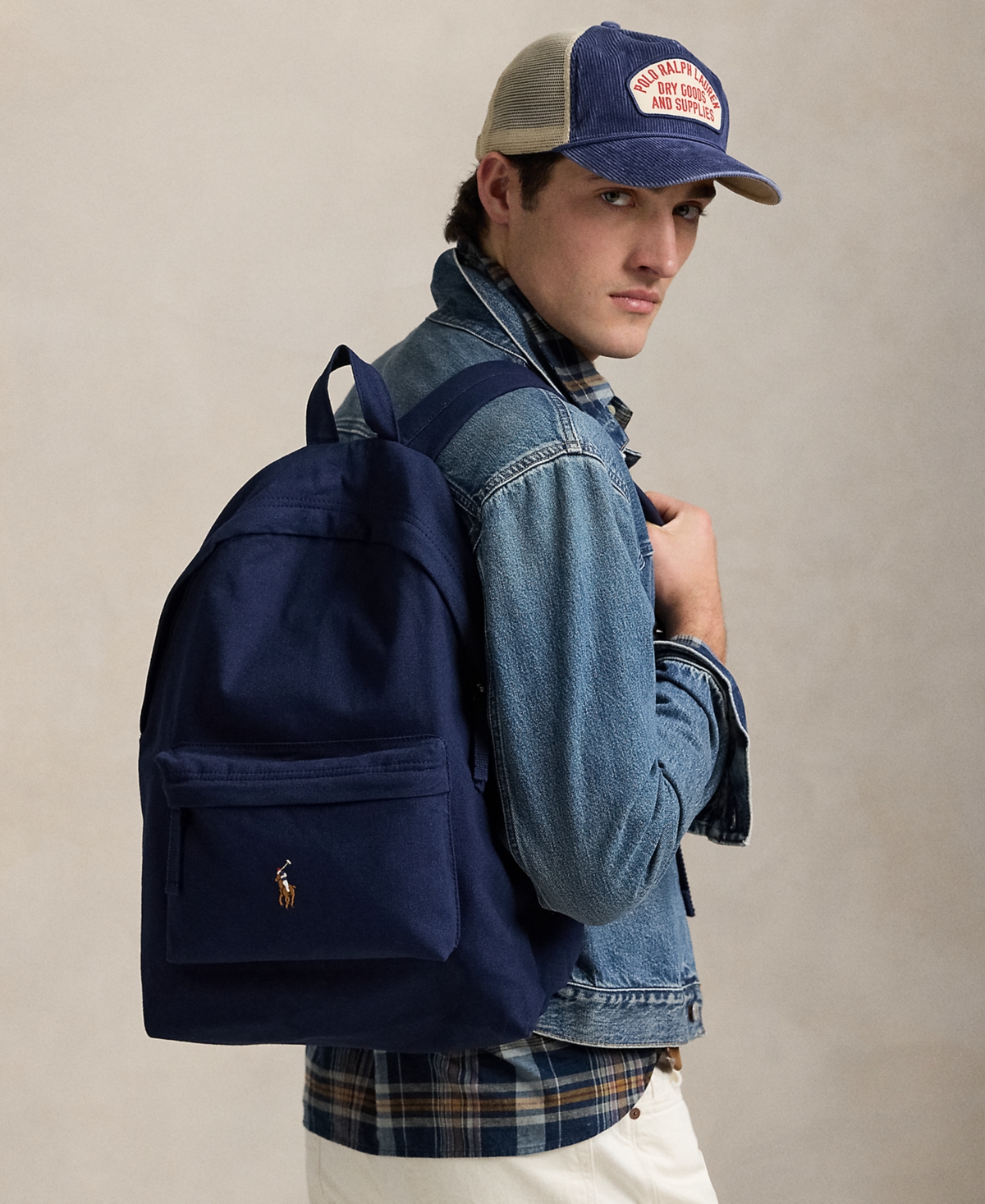 Polo Ralph Lauren Men's Canvas Backpack In Blue