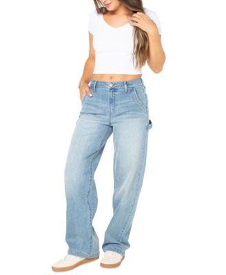 Celebrity Pink - Juniors' Curvy Wide-Leg Carpenter Jeans