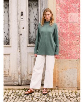 Women's Drape Funnel Neck Sweater