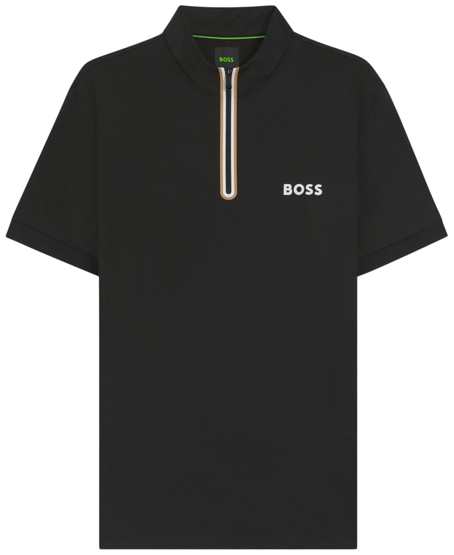 Men's Stretch-Mesh Jersey Zip-Neck T-Shirt