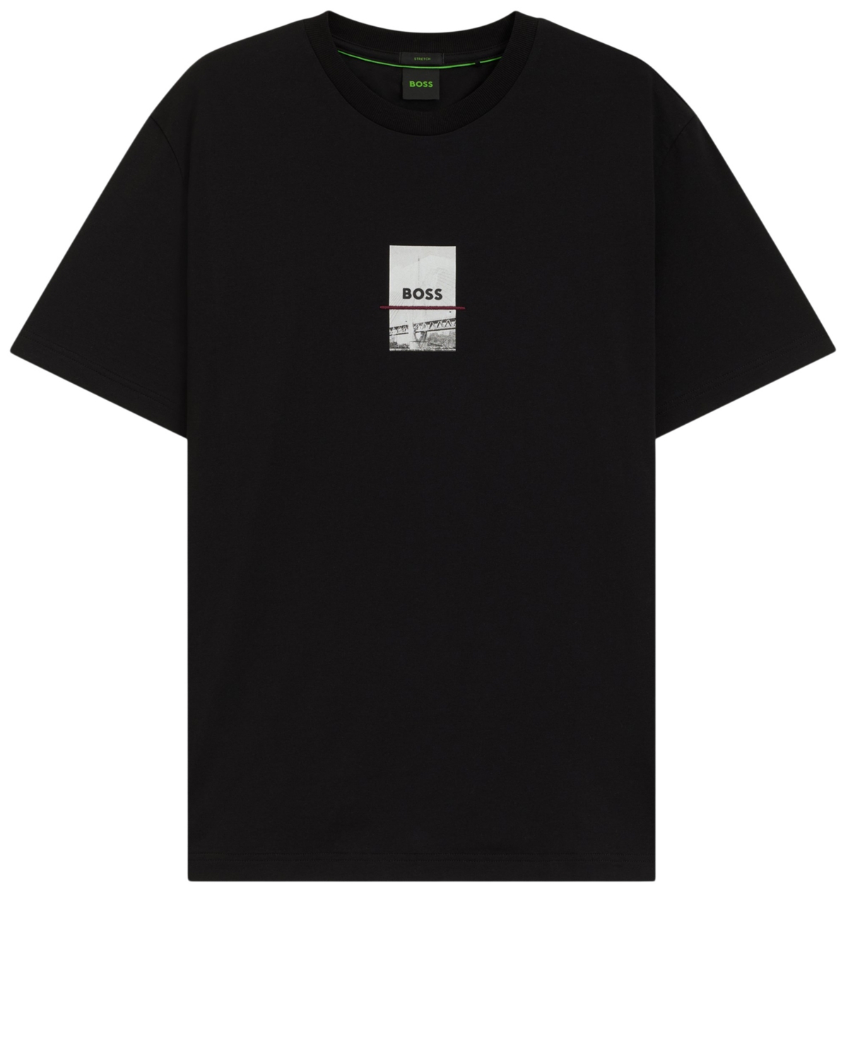 Hugo Boss Cotton-jersey Regular-fit T-shirt With Carabiner Artwork In Black