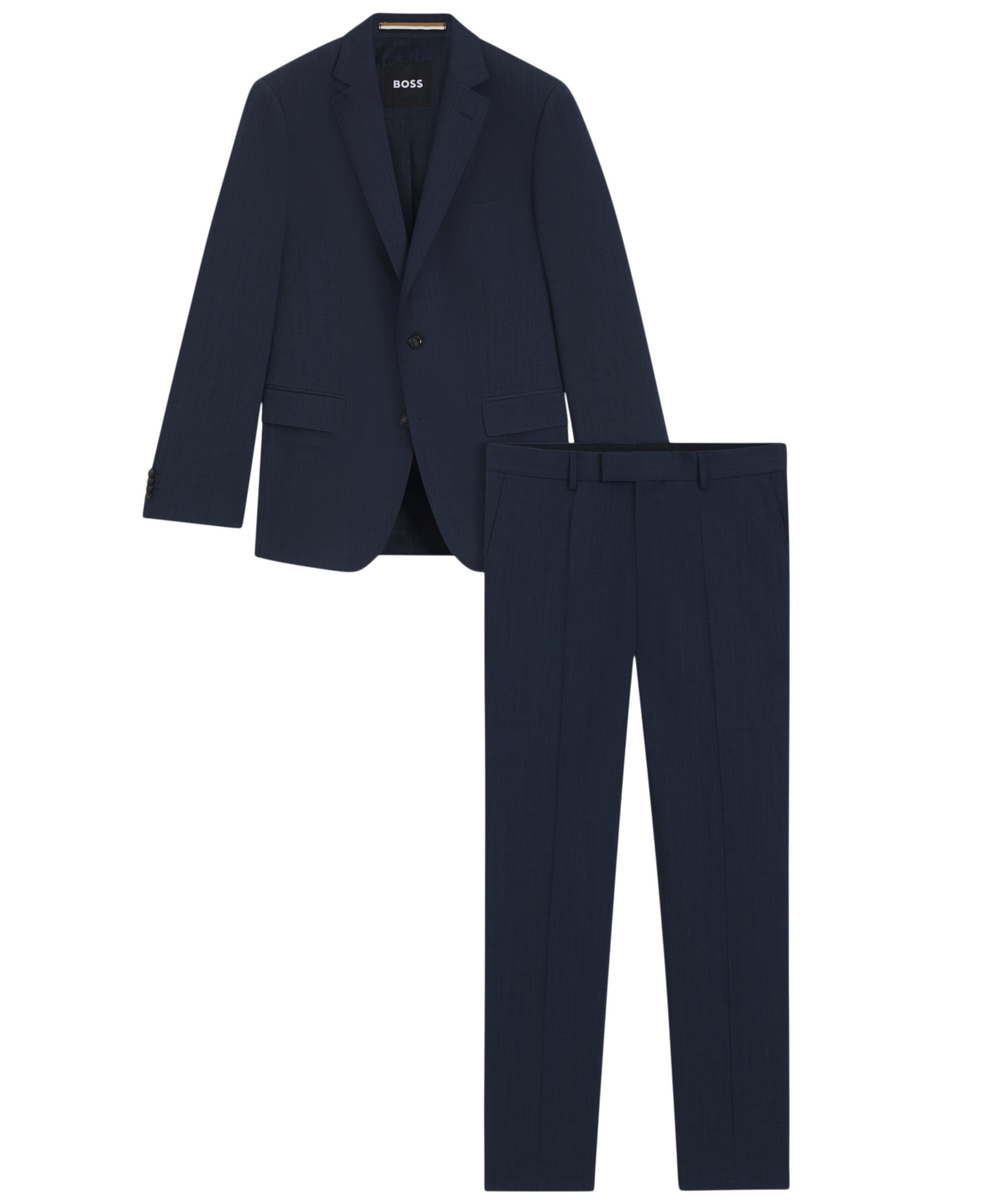 Hugo Boss Boss By  Men's Micro-patterned Stretch Slim-fit Suit In Blue