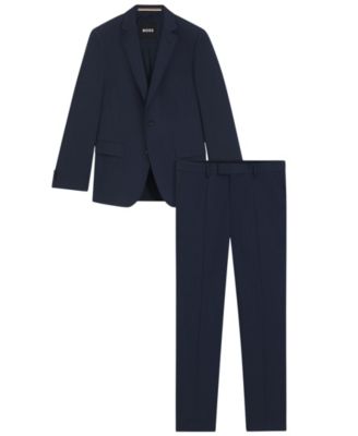 Men's Micro-Patterned Stretch Slim-Fit Suit