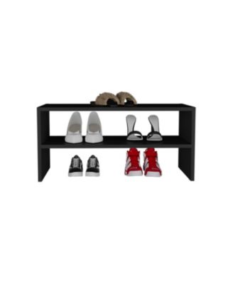 Ferry Shoe Rack with 2 Shelves, White