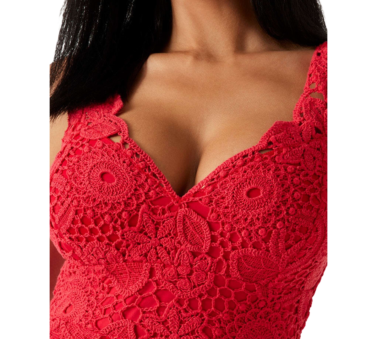Guess Women's Rosalia Crochet Lace Sleeveless Midi Dress In Multi
