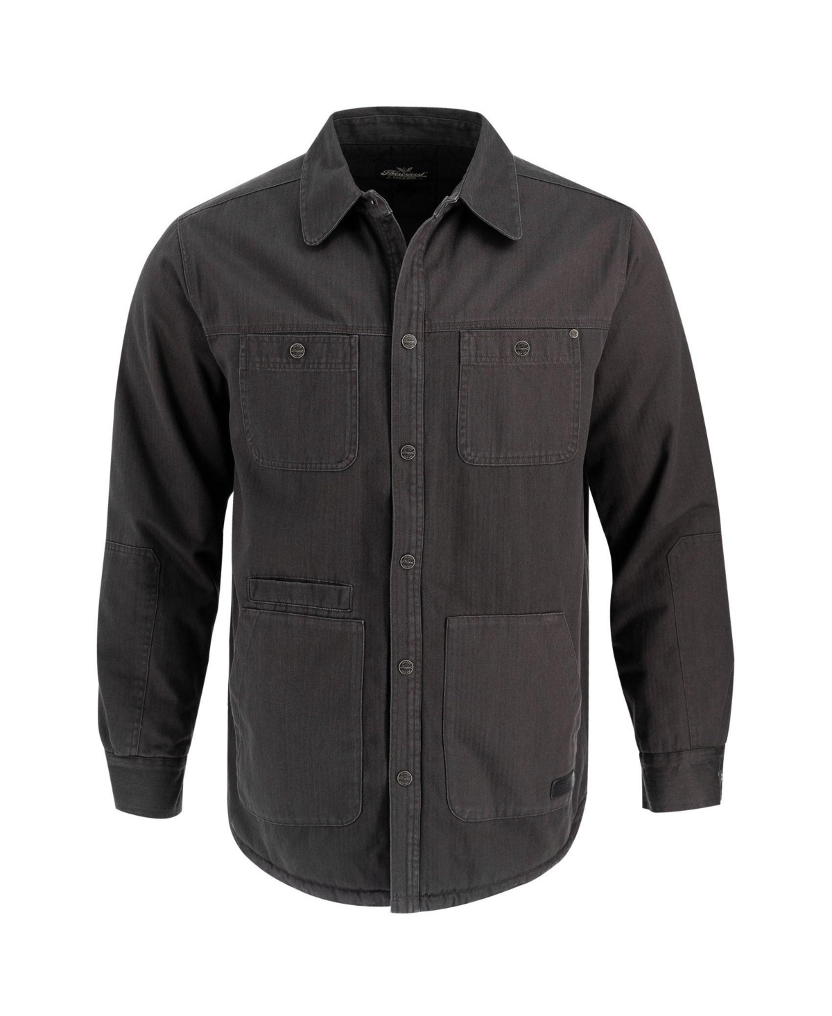 Men's Crafted Herringbone Utility Shirt Jacket - Vintage slate