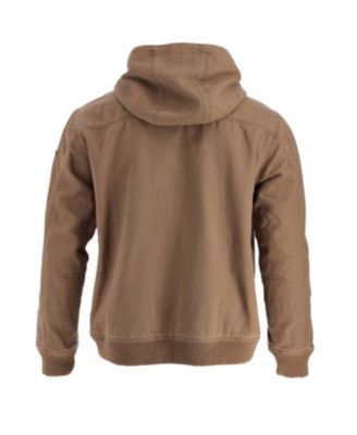 Men's Heritage Stone Washed Canvas Hooded Bomber Jacket