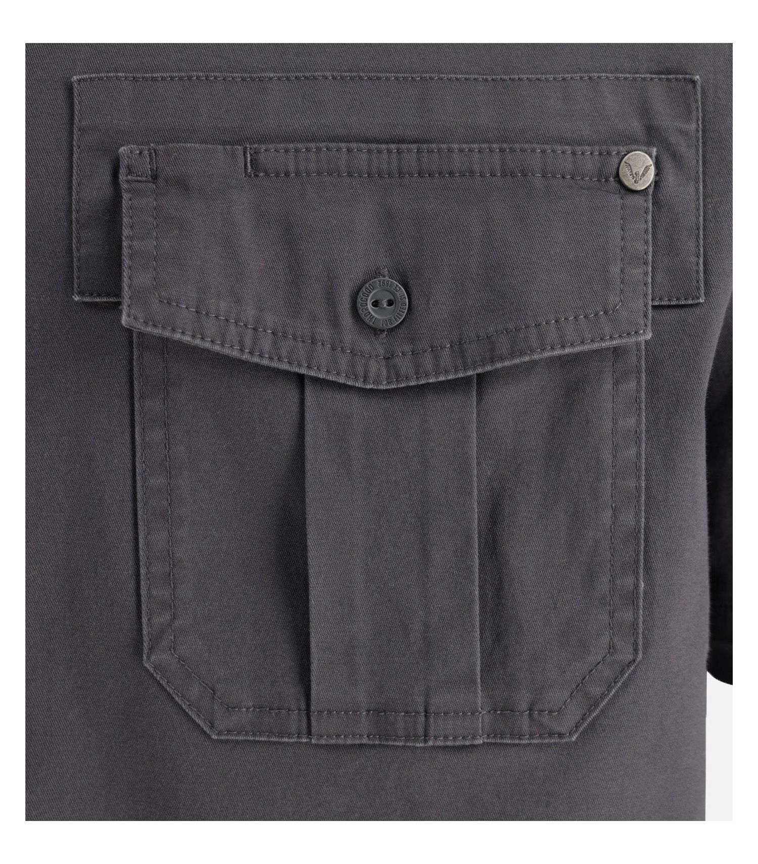 Big & Tall Men's Short Sleeve Utility Button Up Shirt