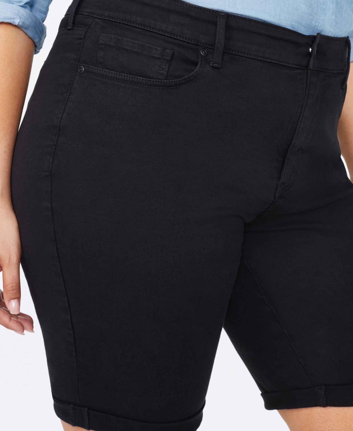 Plus Size Briella Roll Cuff Denim Shorts