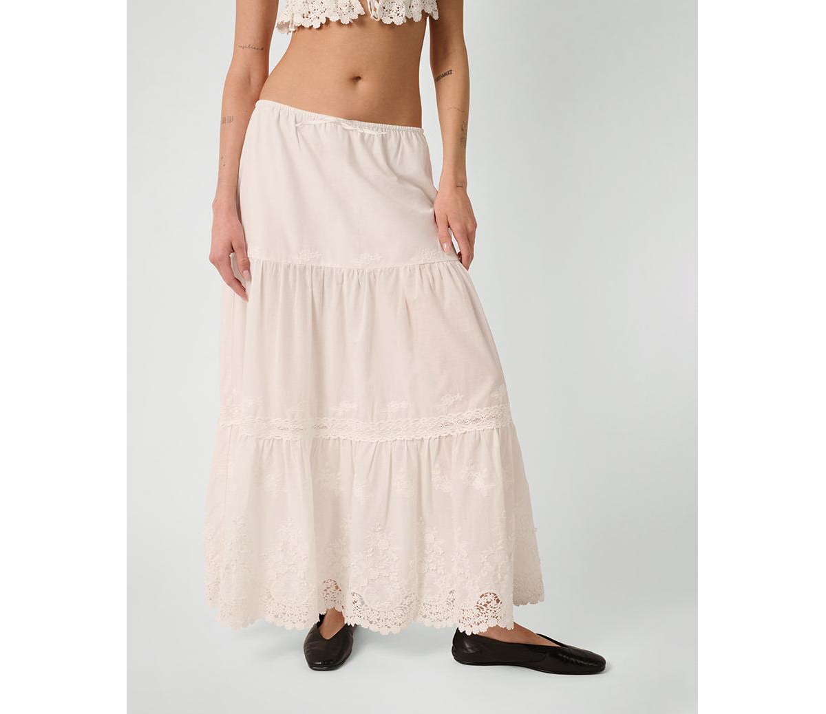Women's Midi Pull On Skirt - Ivory