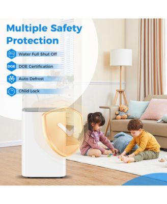 Dehumidifier with Auto Drain or Manual Drainage for Home Basement