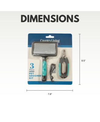 All-in-One 3-Piece Dog Grooming Kit for a Healthy and Well-Groomed Pet