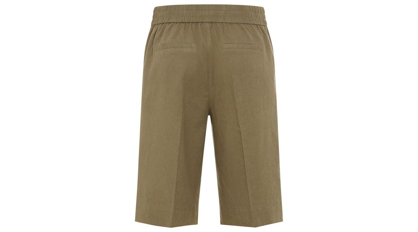 Женские шорты Olsen Mona Fit Viscose Linen Short, цвет: Оливковый — фото 6
