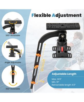 360 Rotatable Fishing Boat Accessory Set of 2 with Mount Bracket