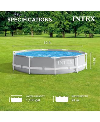 26701EH 10ft x 30in Prism Frame Above Ground Swimming Pool with Pump