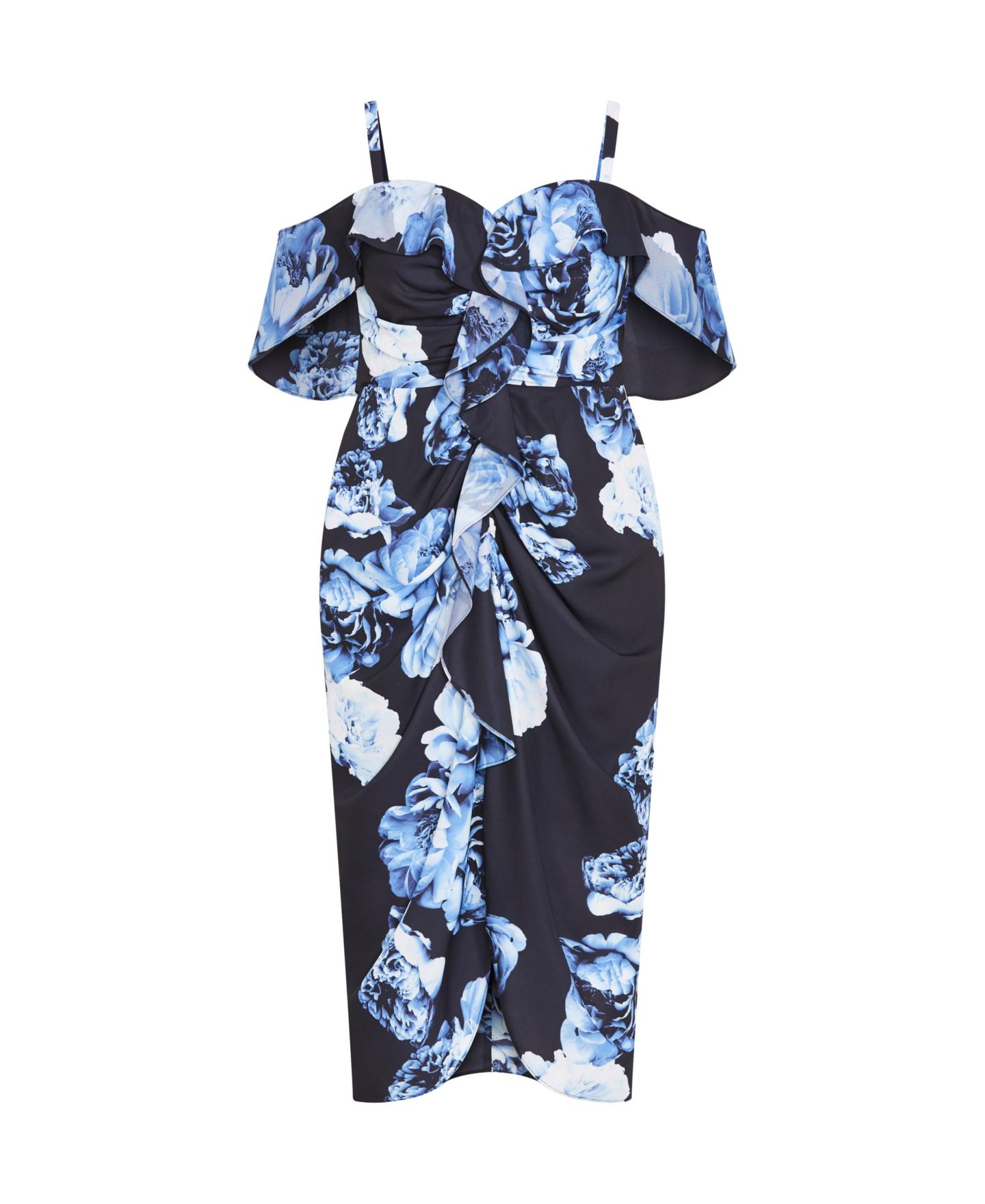 Женское платье CITY CHIC Gina Print, цвет: Синий розовый — фото 4