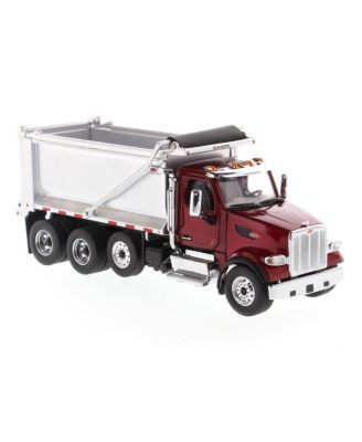 1/50 Red Peterbilt 567 SFFA Tandem Dump Truck By Diecast Masters