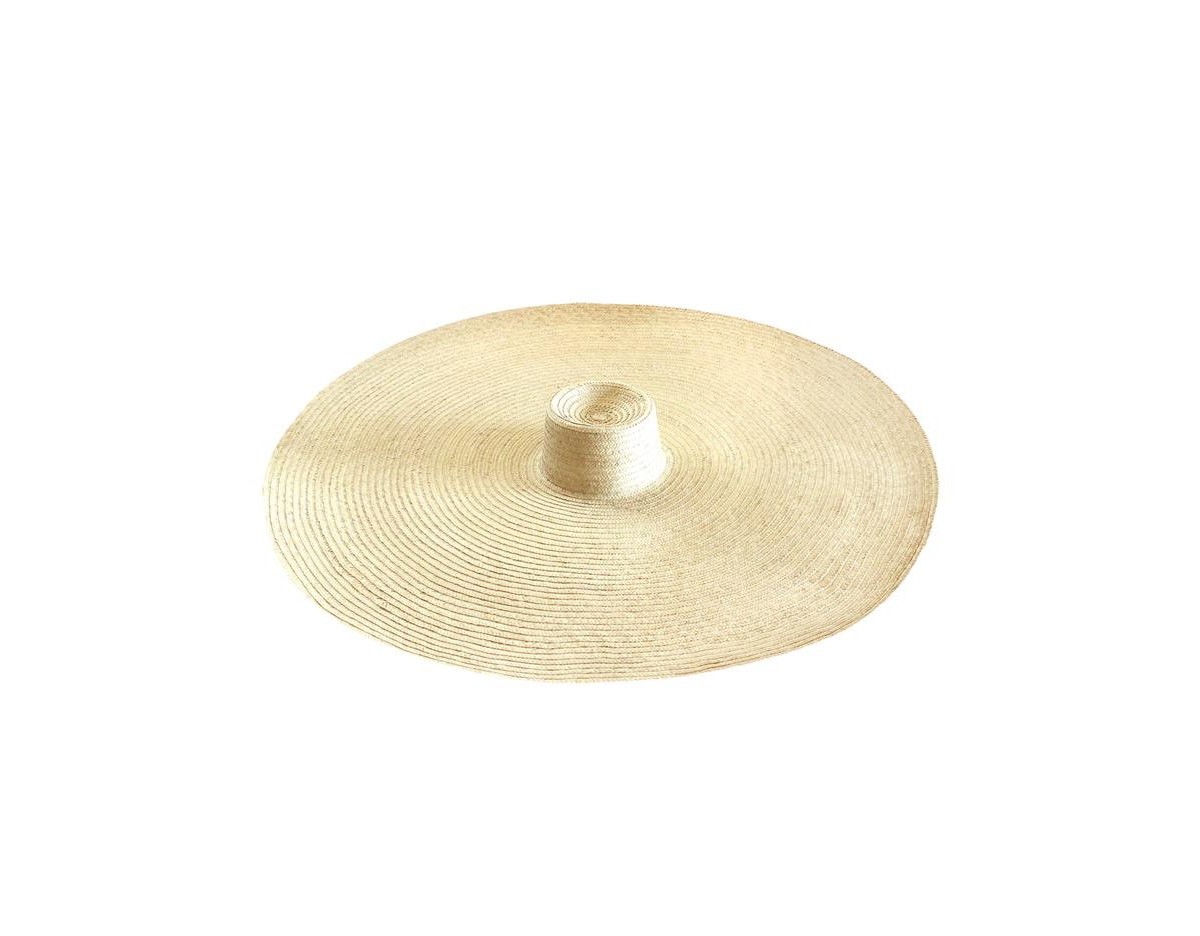 Solana Oversized Straw Hat in Natural Beige - Natural beige