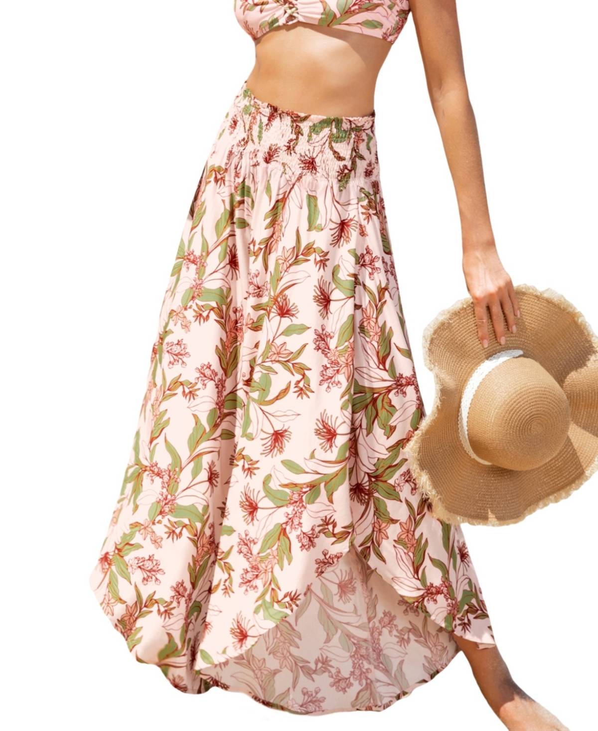 Women's Blossom Dream Floral Cover-Up Pants - Pink