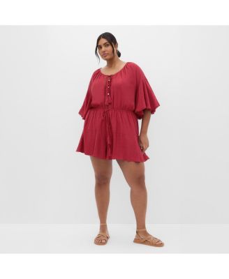 Plus Size Harlow Lace Playsuit