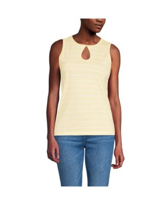 Women's Petite Supima Keyhole Tank