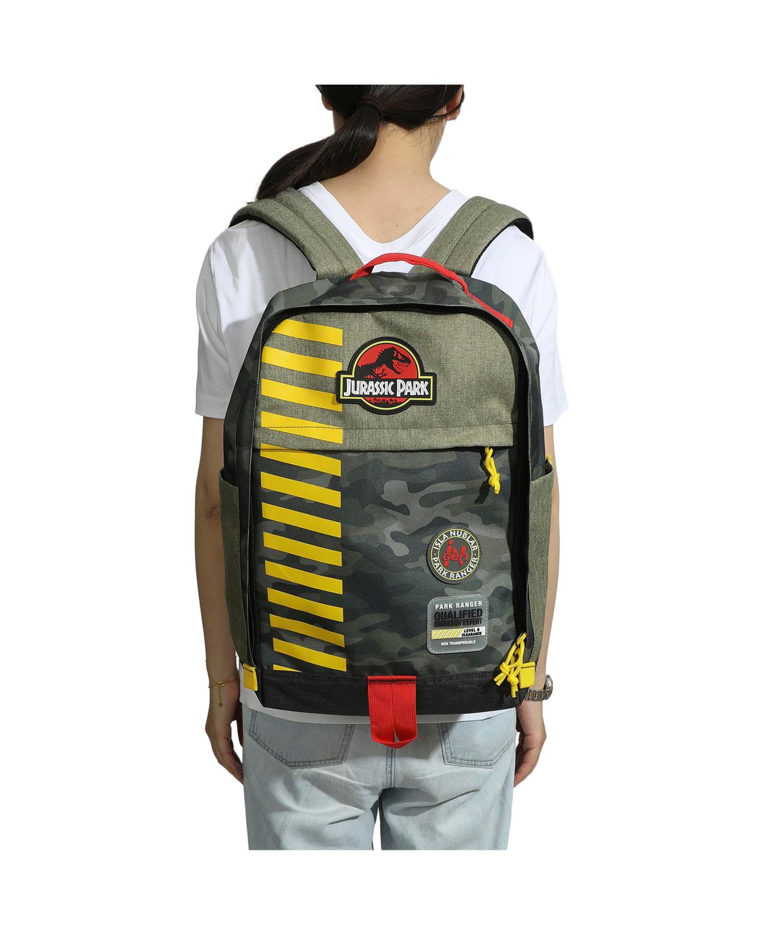Logo 16" Tan and Camo Backpack