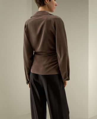 Women's Multipositional Silk Shirt