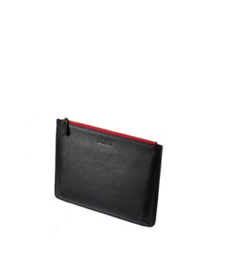 iPad Case Leather Clutch Bag Black Evening Purse