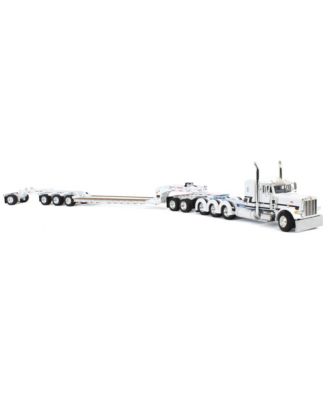 DCP 1/64 Peterbilt 379 Tri-Axle Flat Top with Fontaine Magnitude Tri-Axle Lowboy Trailer with Booster & Stinger 60-2014