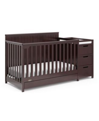 Hadley 5-in-1 Convertible Crib and Changer with Drawer (Espresso)